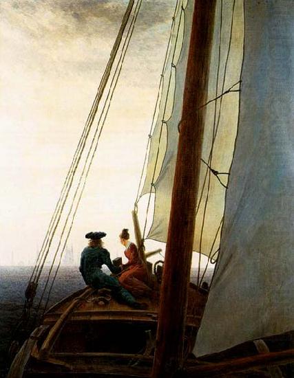 On the Sailing Boat, Caspar David Friedrich
